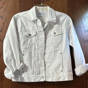 White denim jacket from Old Navy. Never worn.